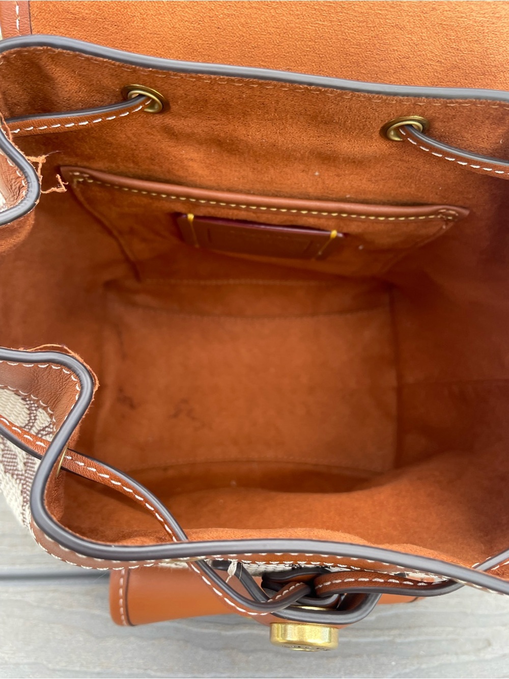 Coach Mini Riya Drawstring Backpack - Picture 8 of 16